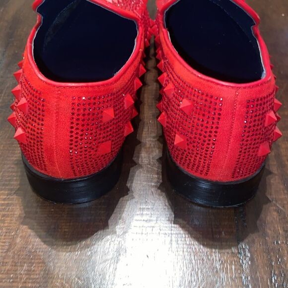 J75 Jump Fernando Red Spiked Men\'s Loafers size 8